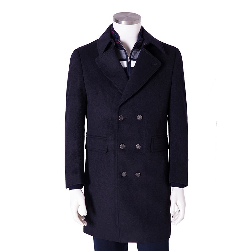 藏蓝中长款外套